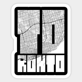 Toronto, Canada City Map Typography - Light Sticker